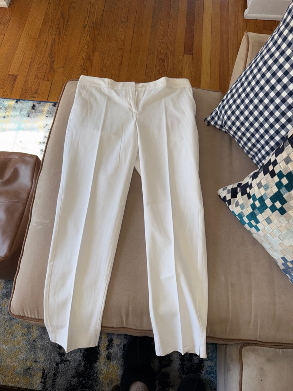 Talbots White Straight-Leg Women's Pants